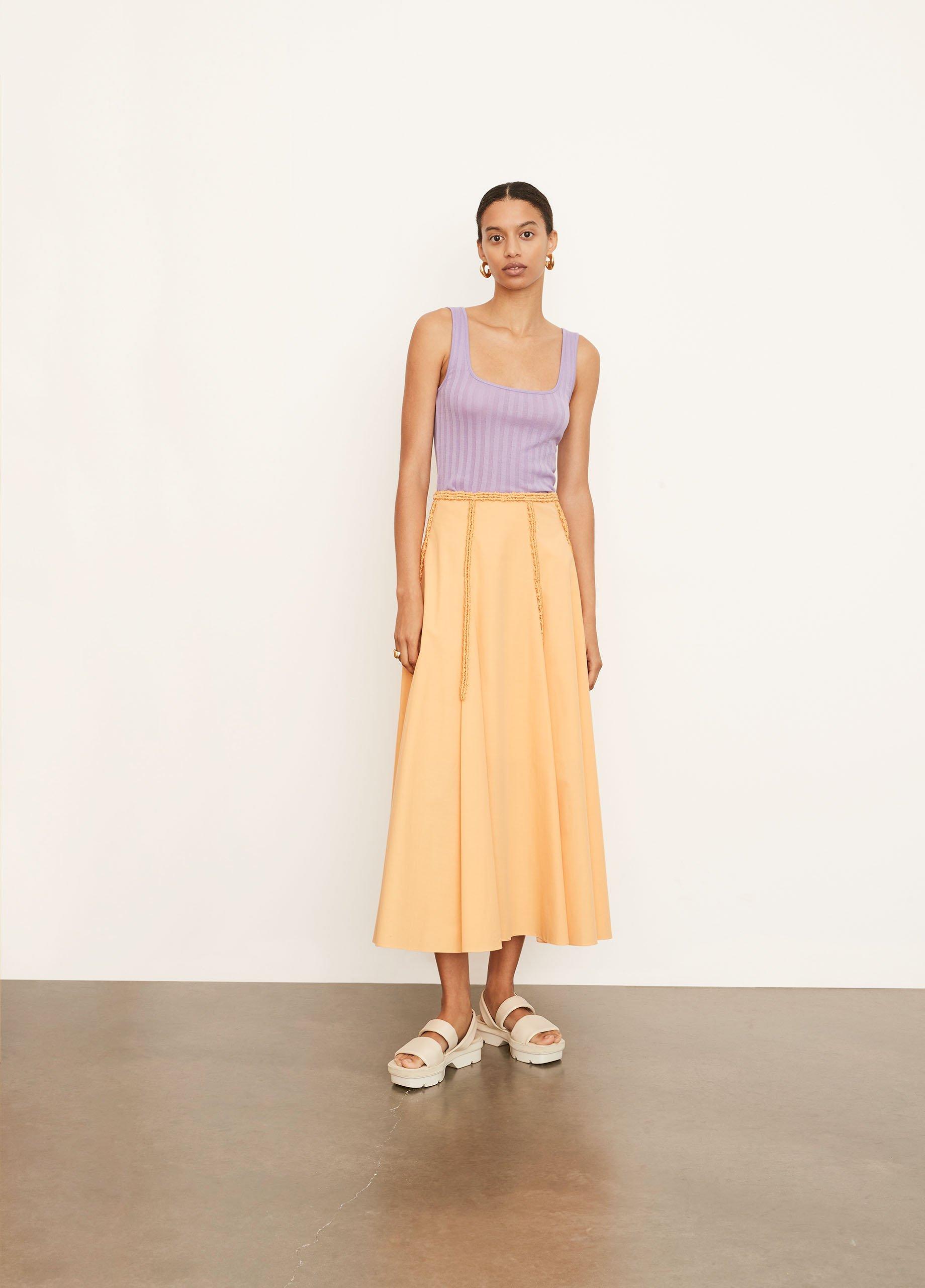 Braid Trim Paneled Skirt image number 0