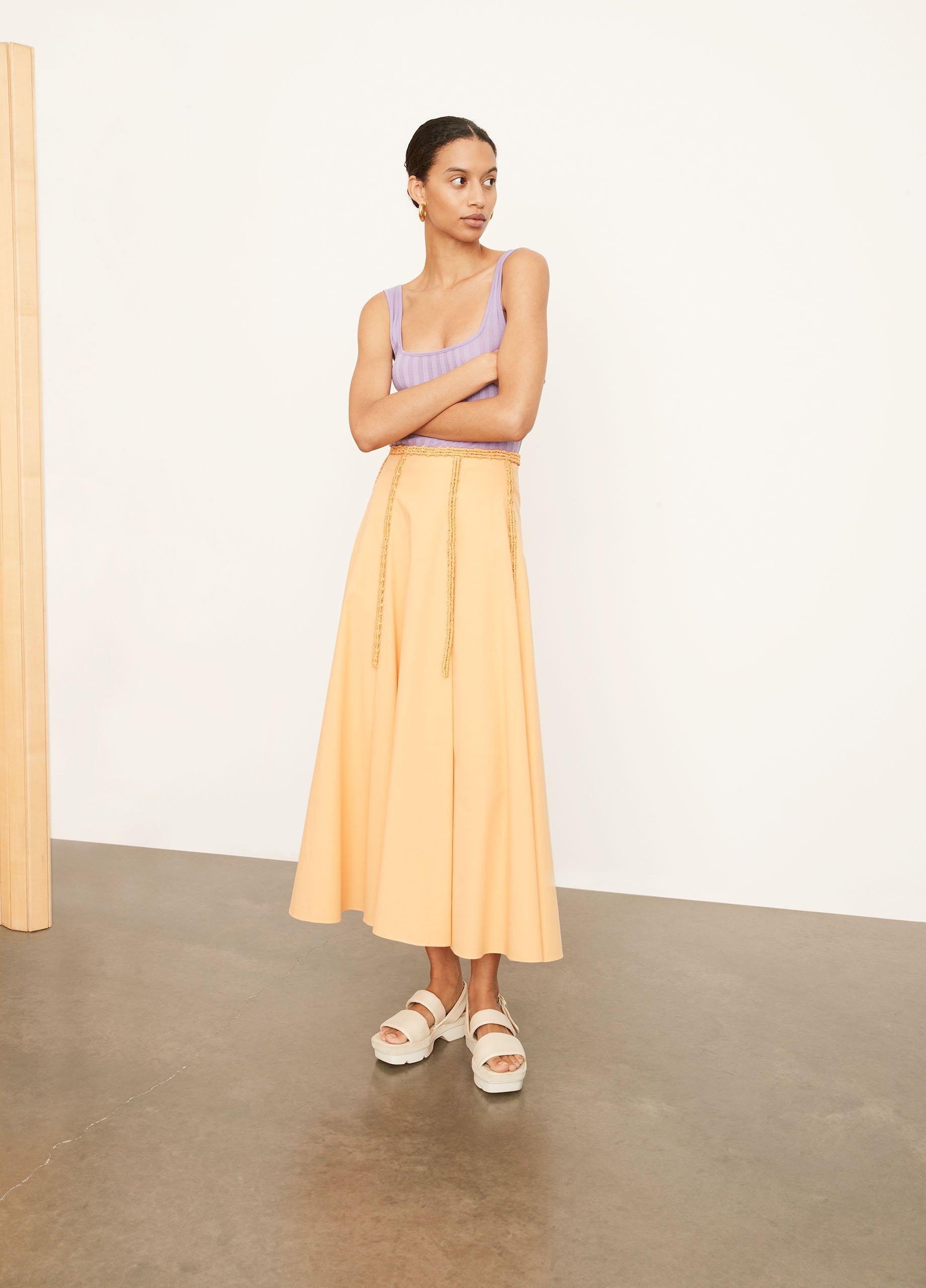 Braid Trim Paneled Skirt image number 1