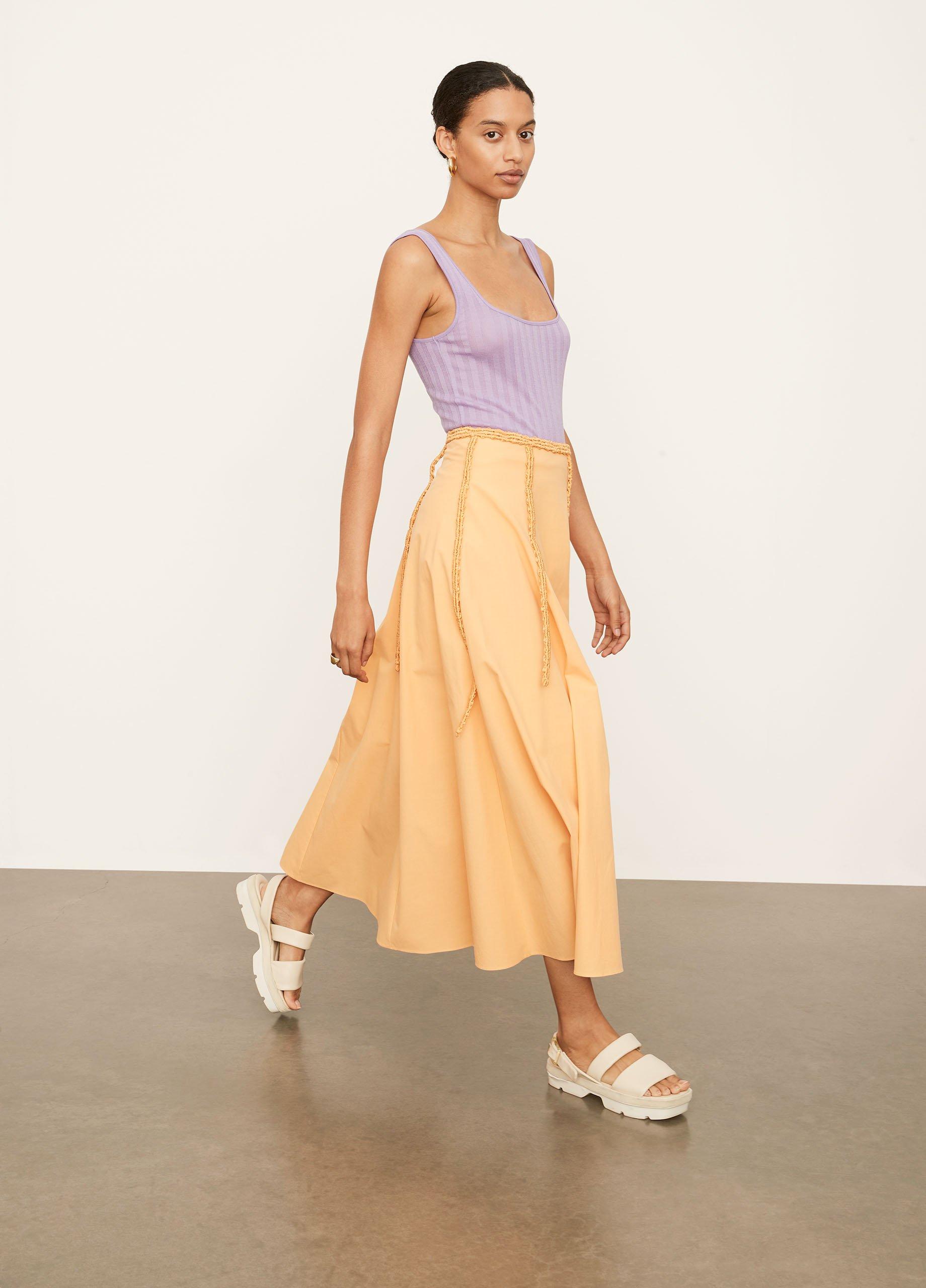 Braid Trim Paneled Skirt image number 2