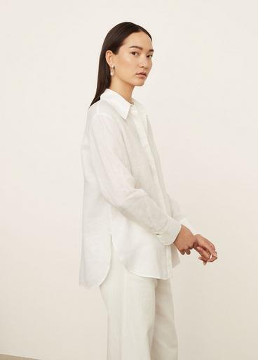 Relaxed Long Sleeve Linen Button-Down Shirt image number 2