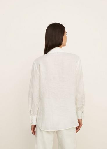 Relaxed Long Sleeve Linen Button Down Shirt image number 3