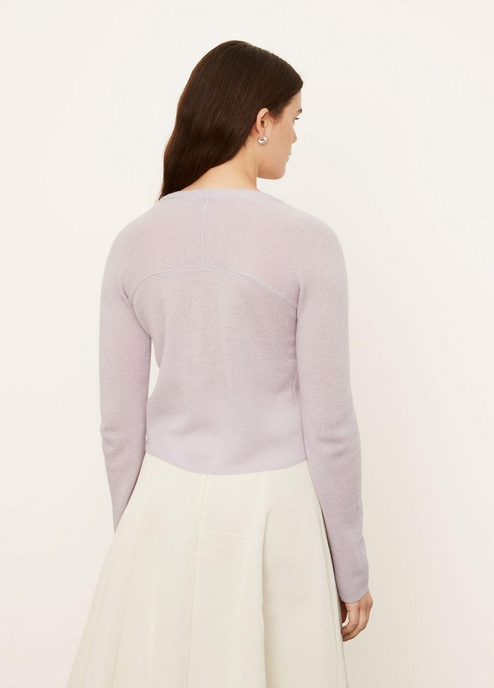 Cashmere Shell Button Cardigan