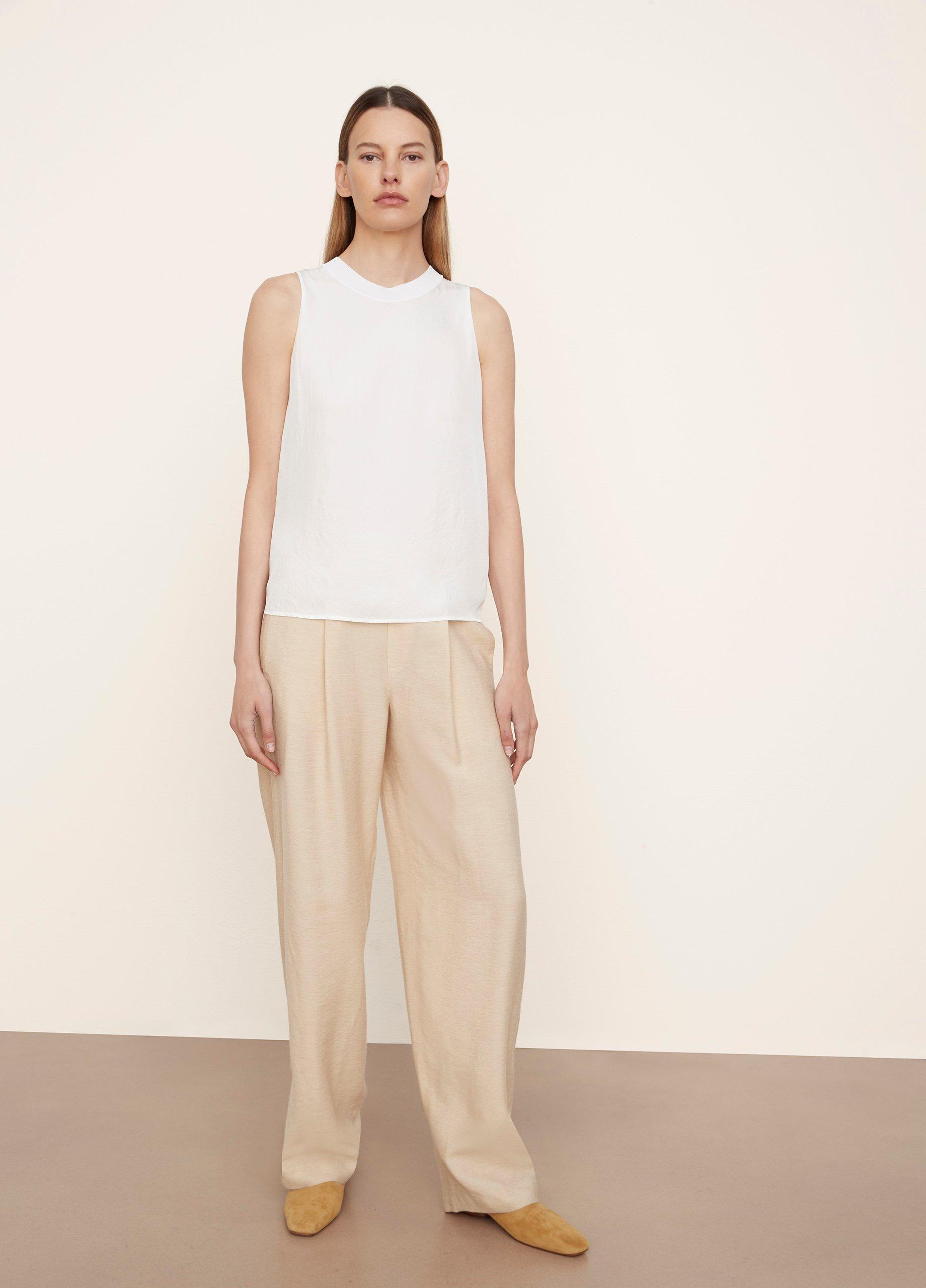 Rib-Trim Crew Neck Shell image number 0