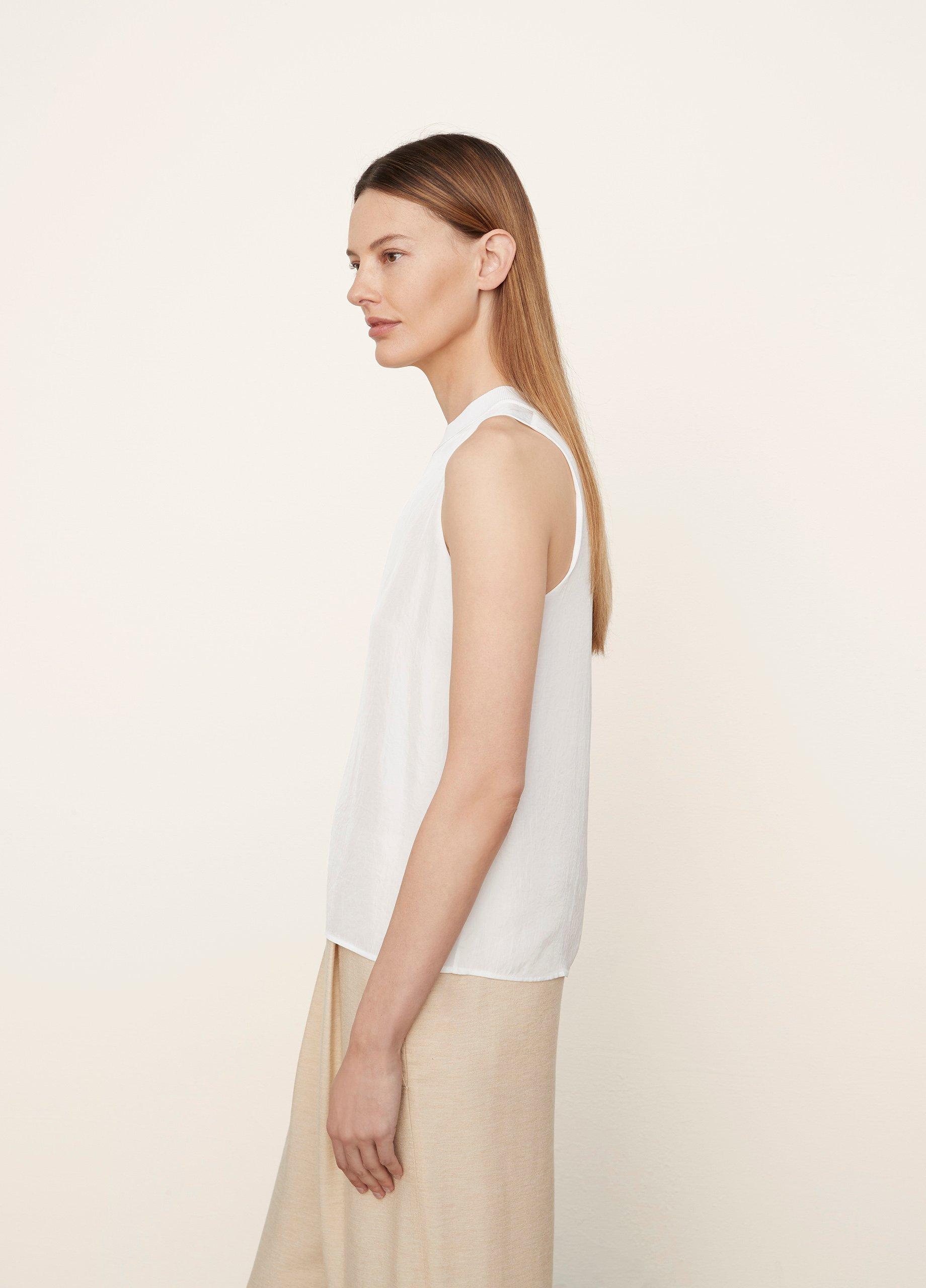 Rib-Trim Crew Neck Shell image number 2