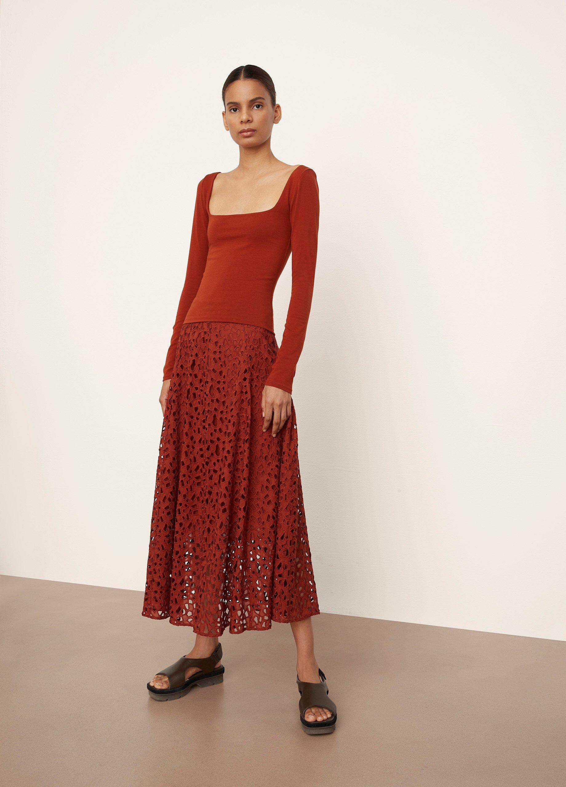 Pima Cotton Long Sleeve Square-Neck image number 0