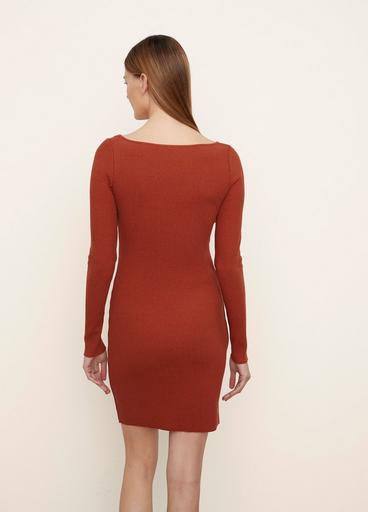 Long Sleeve Square-Neck Mini Dress image number 3