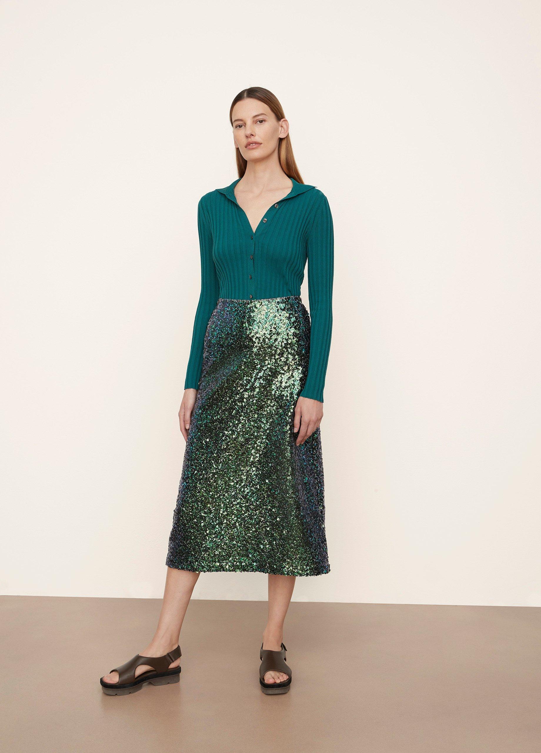 Sequin Slip Skirt image number 0