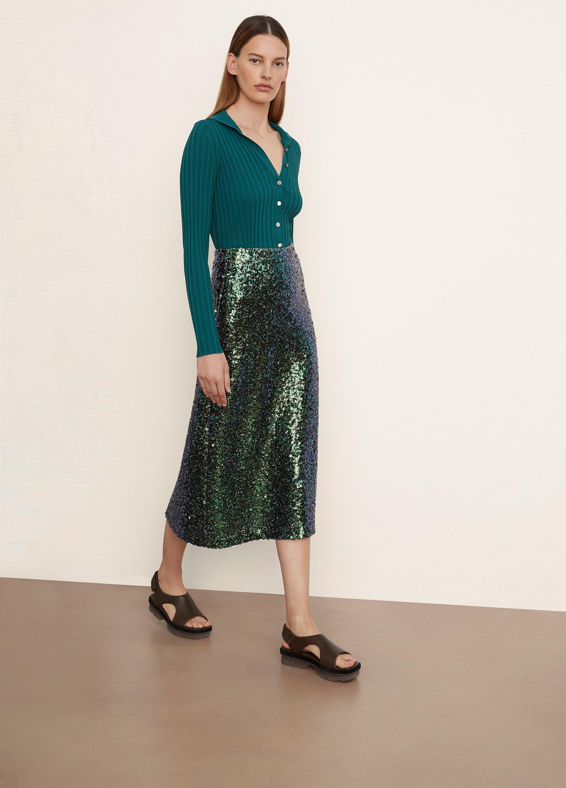Sequin Slip Skirt image number 2