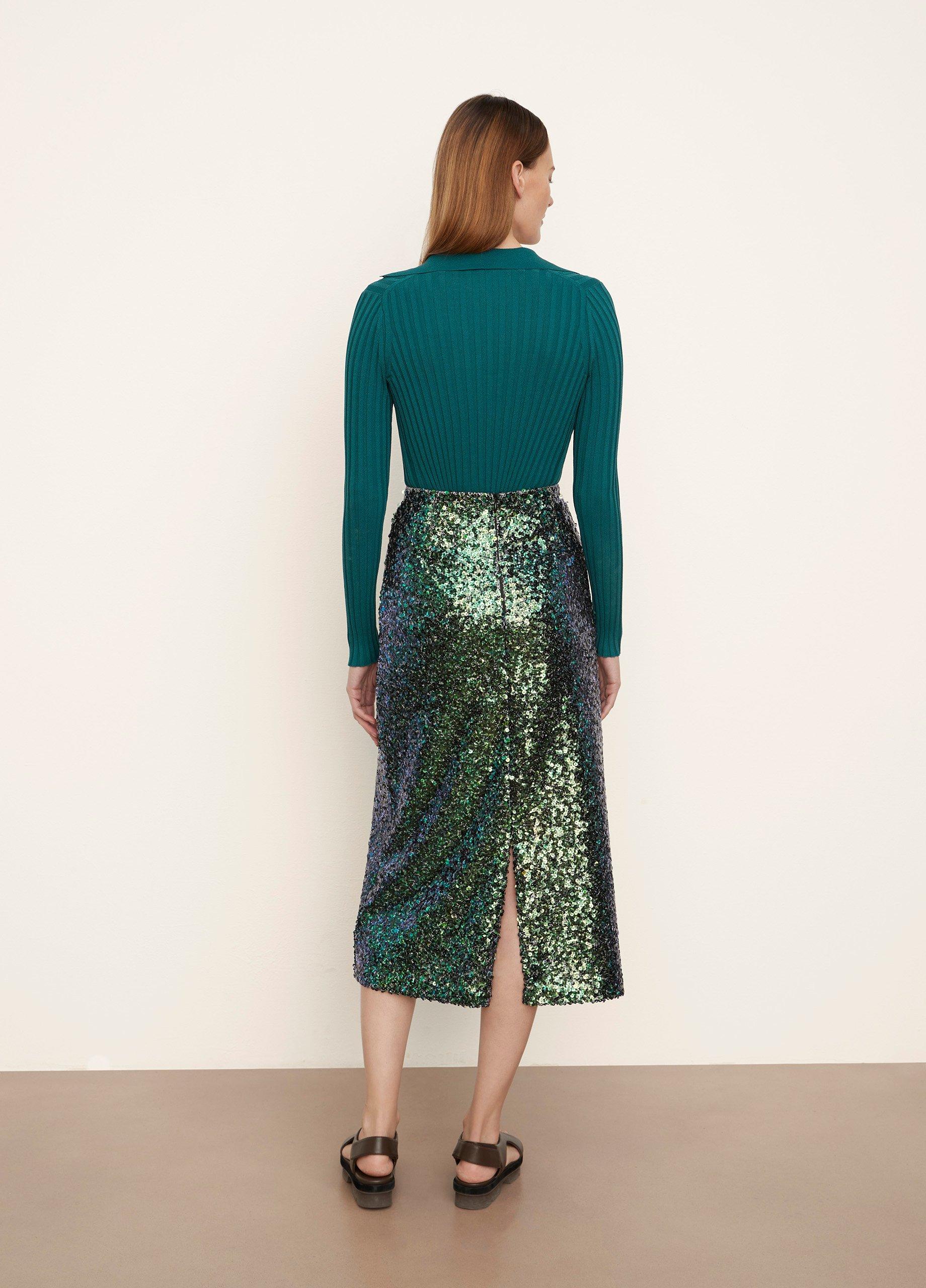 Sequin Slip Skirt image number 3
