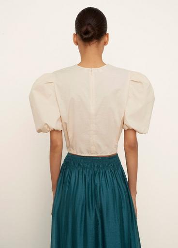 Twist Knot Puff Sleeve Blouse image number 3