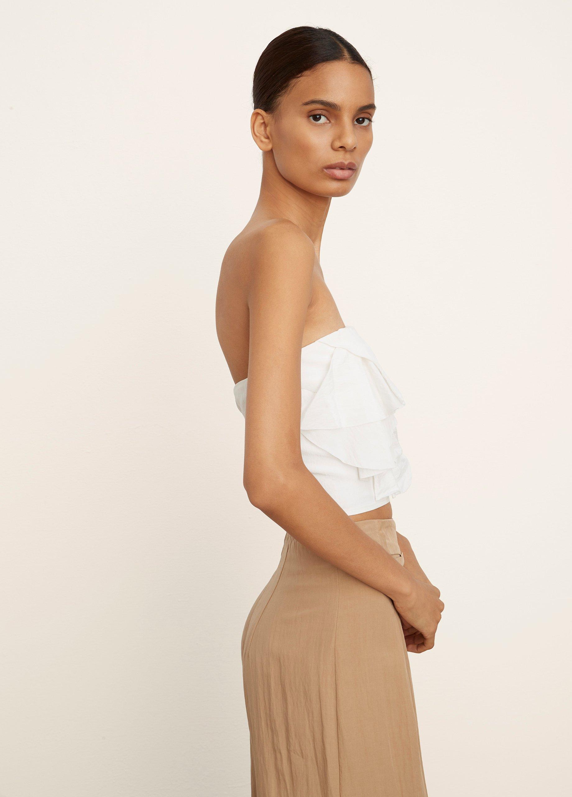 Floral Draped Strapless Top image number 2