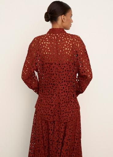 Lace Sculpted Long Sleeve Shirt in Vince Products Women | Vince Lace Sculpted Long Sleeve Shirt in Vince Products Women | Vince