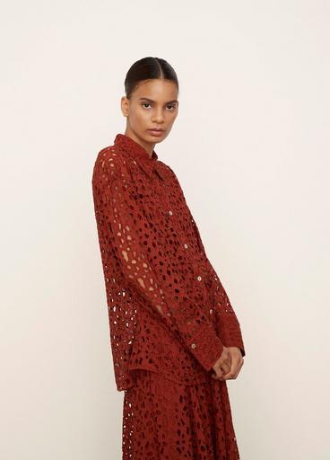 Lace Sculpted Long Sleeve Shirt image number 2