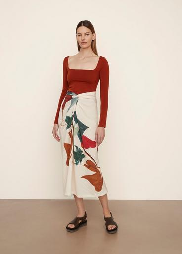 Abstract Painted Draped Knot Skirt image number 0