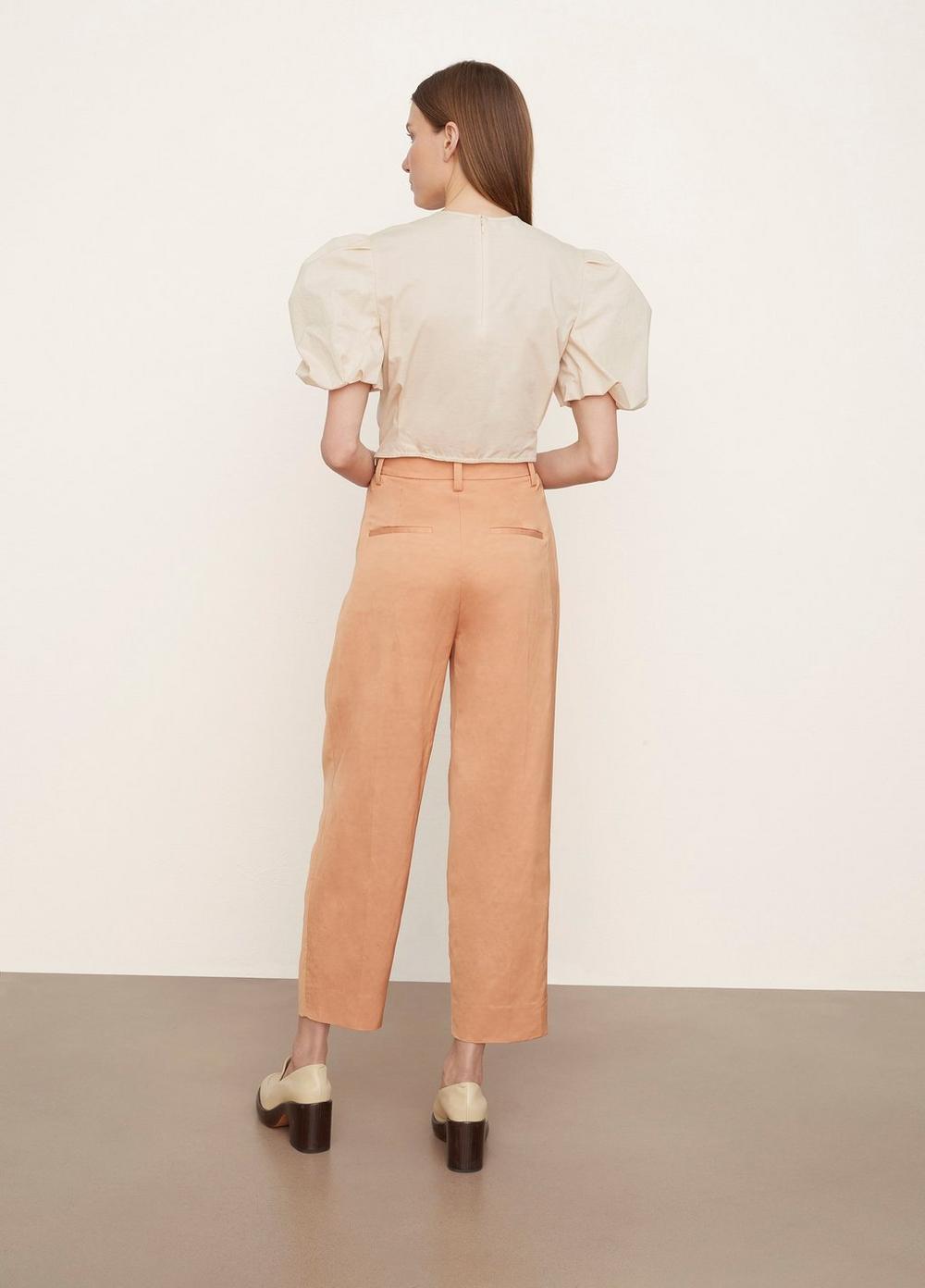 Pleat Front Tapered Pant