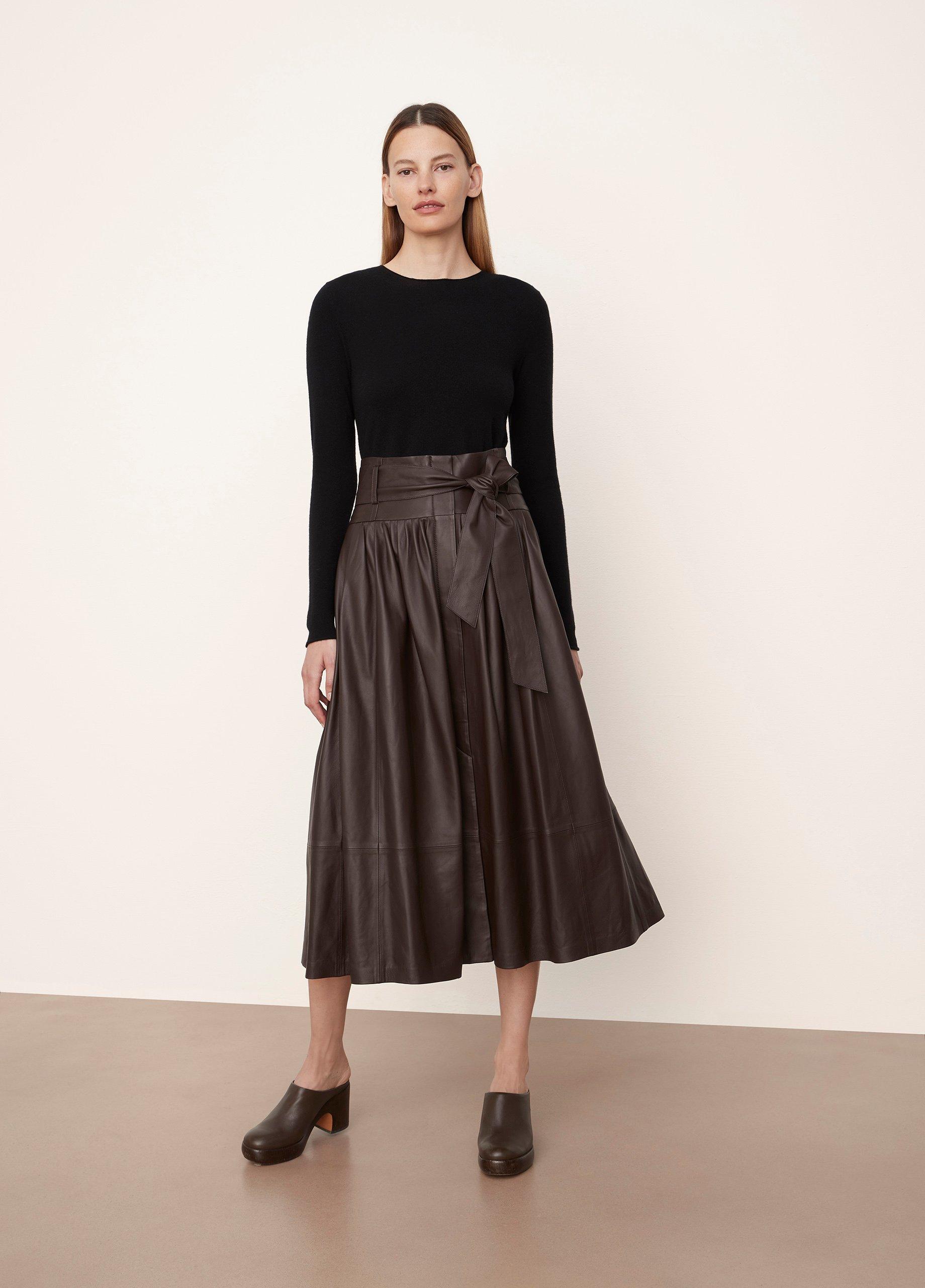 Leather Pleated Skirt image number 0