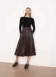 Leather Pleated Skirt image number 1