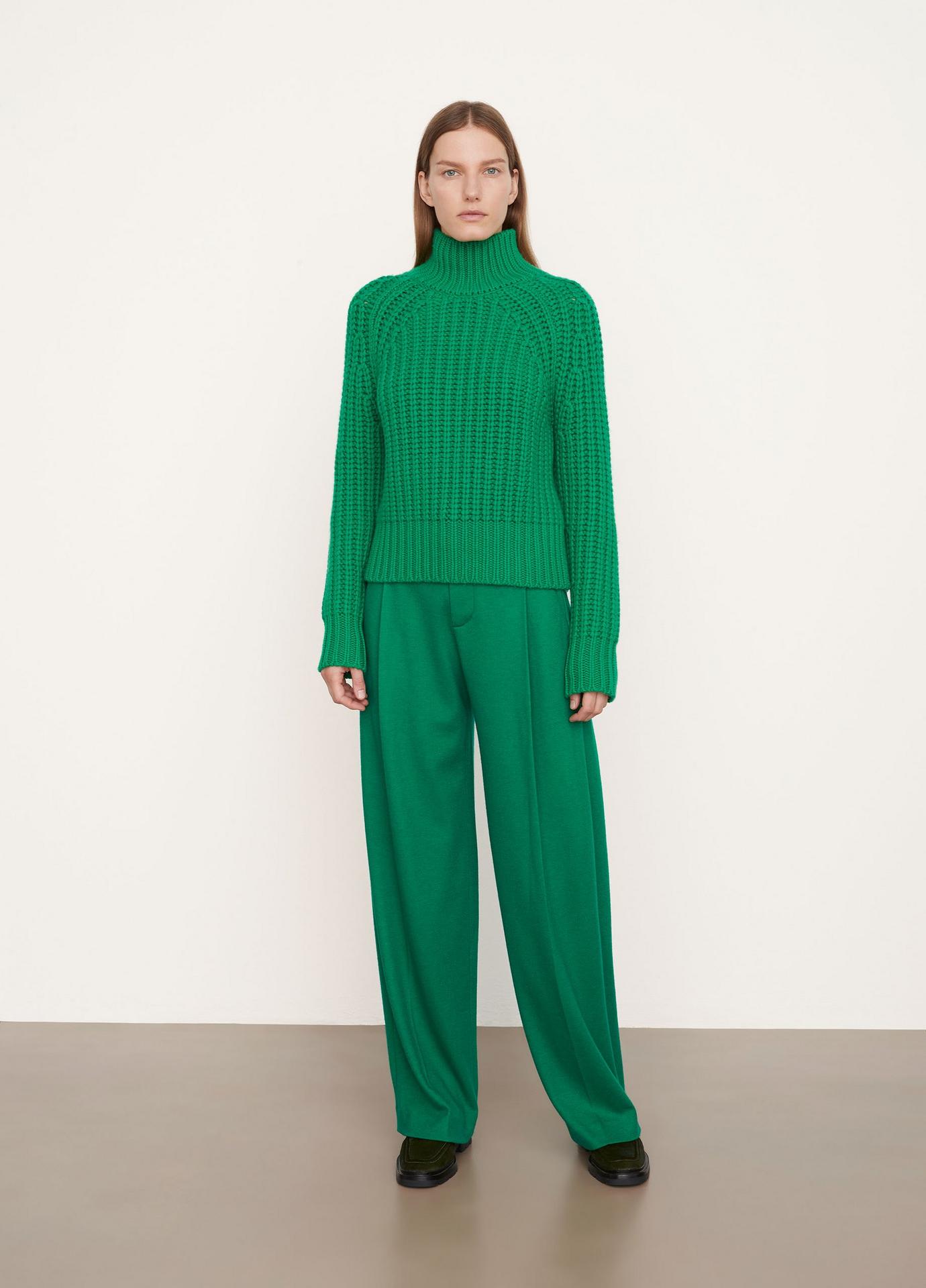 Vince Wool and Cashmere Textured Turtleneck Sweater
