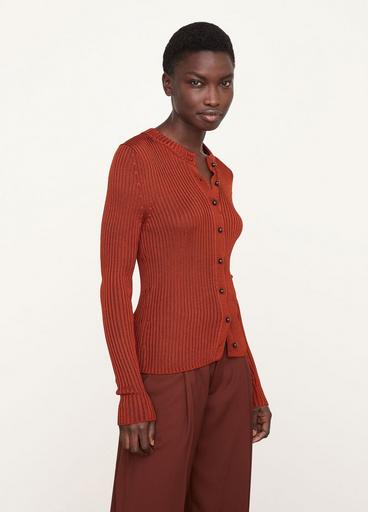 Ribbed Henley Cardigan image number 2