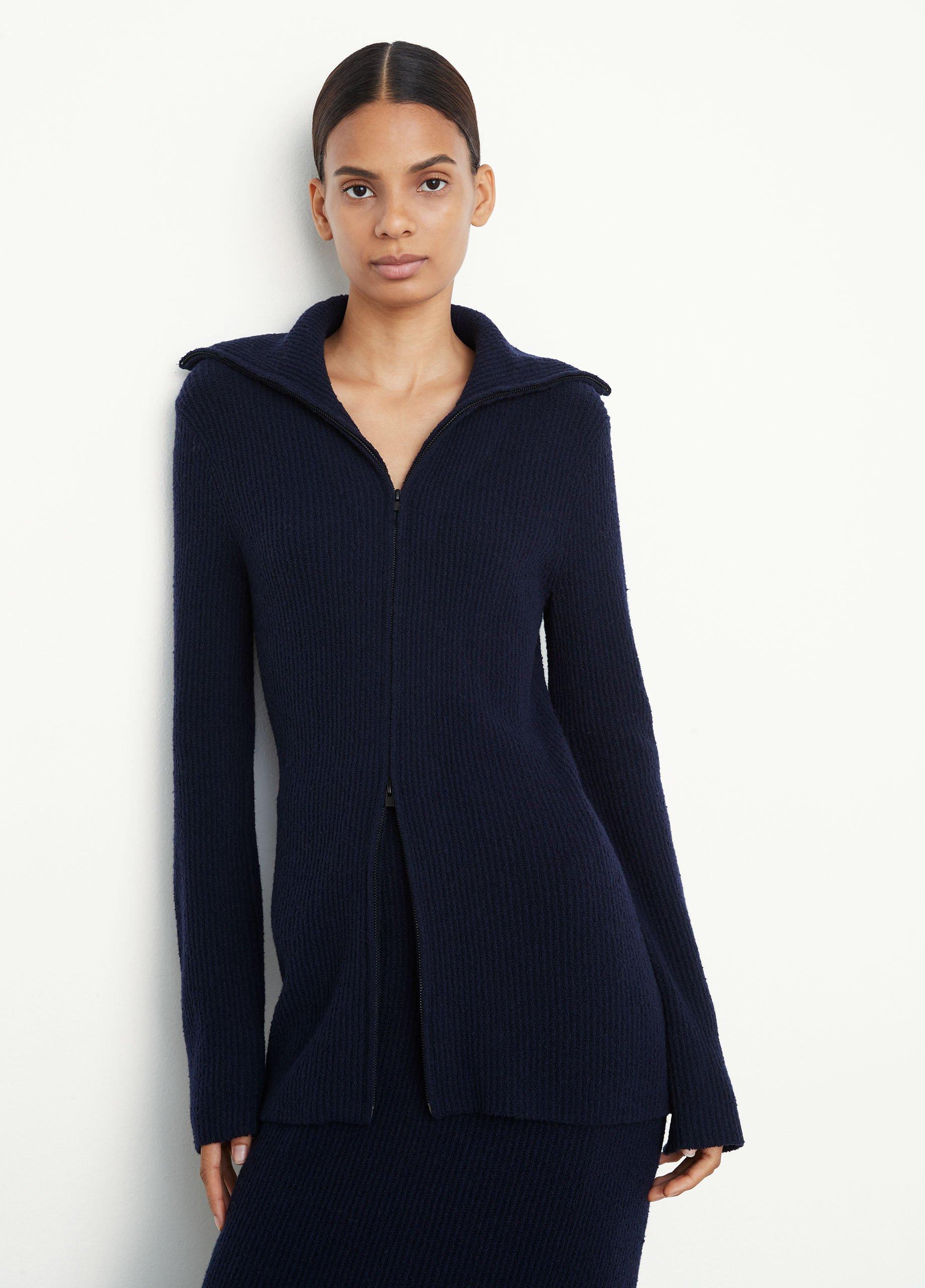 Crimped Wool Collar Cardigan image number 1