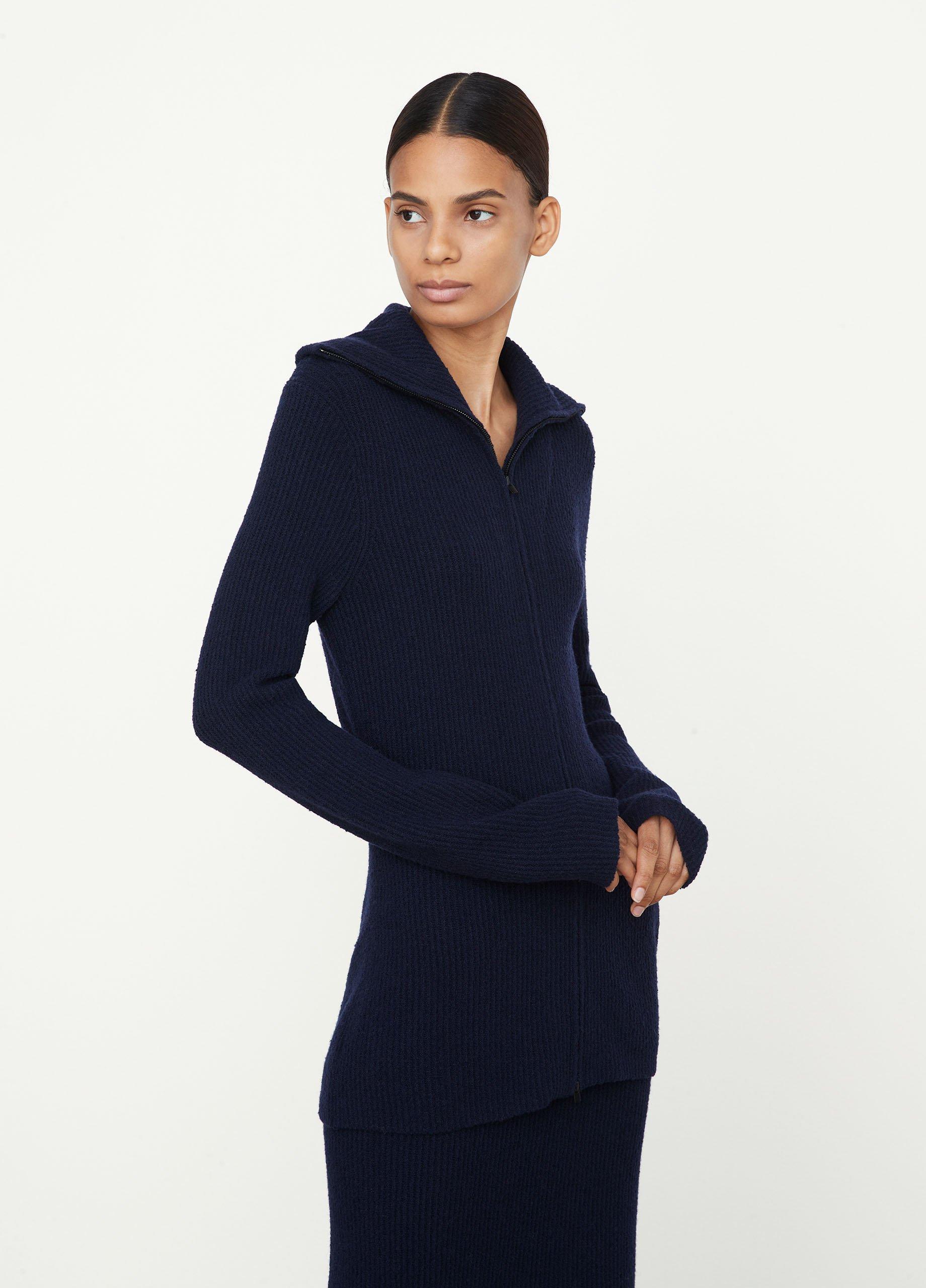 Crimped Wool Collar Cardigan image number 2