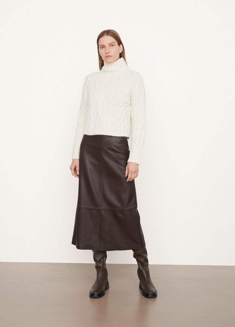 Vince Interlaced Cable Turtleneck Sweater