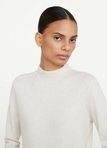 Lightweight Plush Cashmere Funnel Neck Sweater image number 1