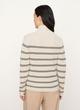 Cashmere Striped Shaker Rib Turtleneck Sweater image number 3