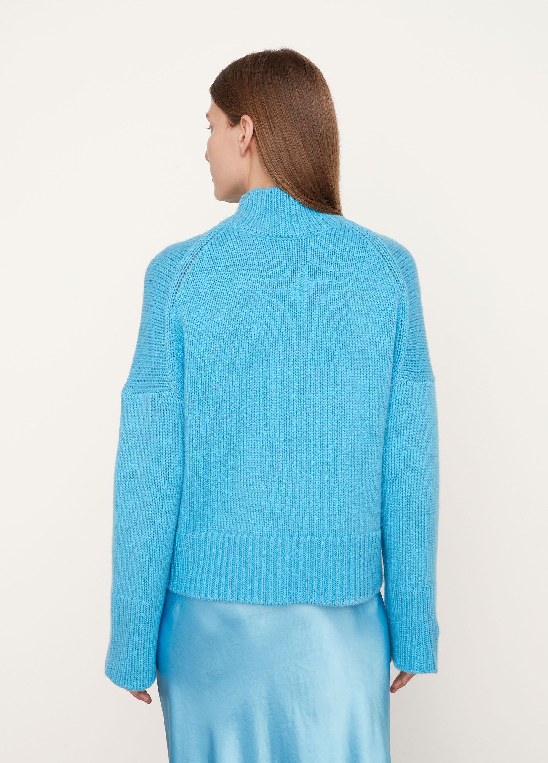 Cashmere and Wool Mock Neck Sweater image number 3