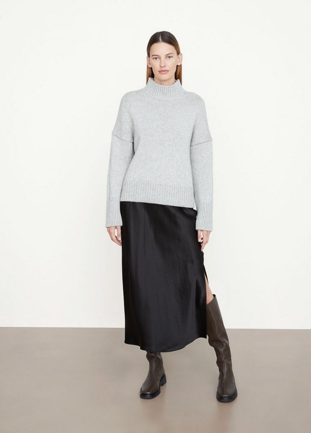 Vince Wool and Cashmere Mock Neck Sweater