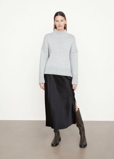 Wool and Cashmere Mock Neck Sweater in Crew Neck | Vince