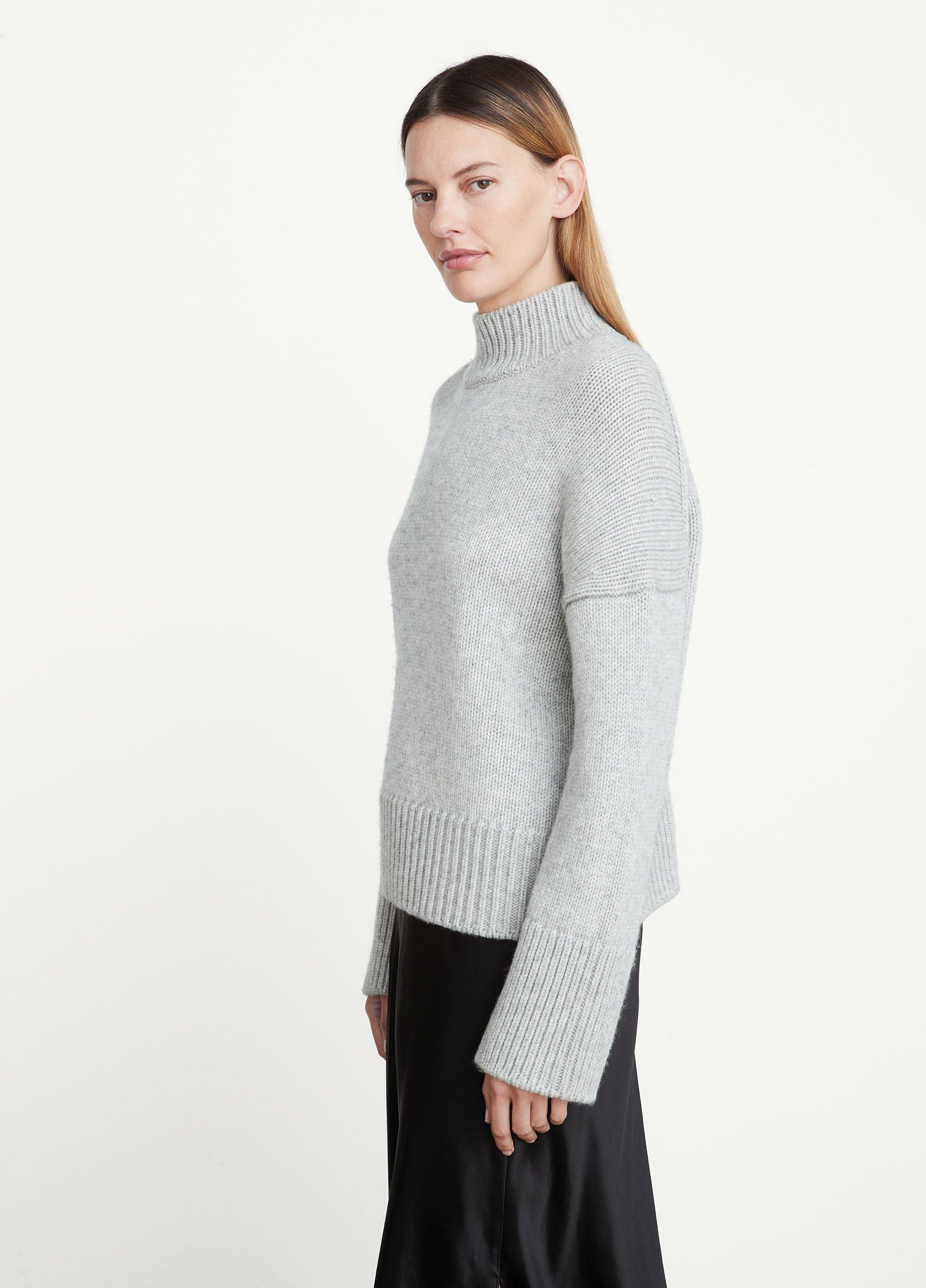 Wool And Cashmere Mock Neck Sweater In Crew Neck | Vince