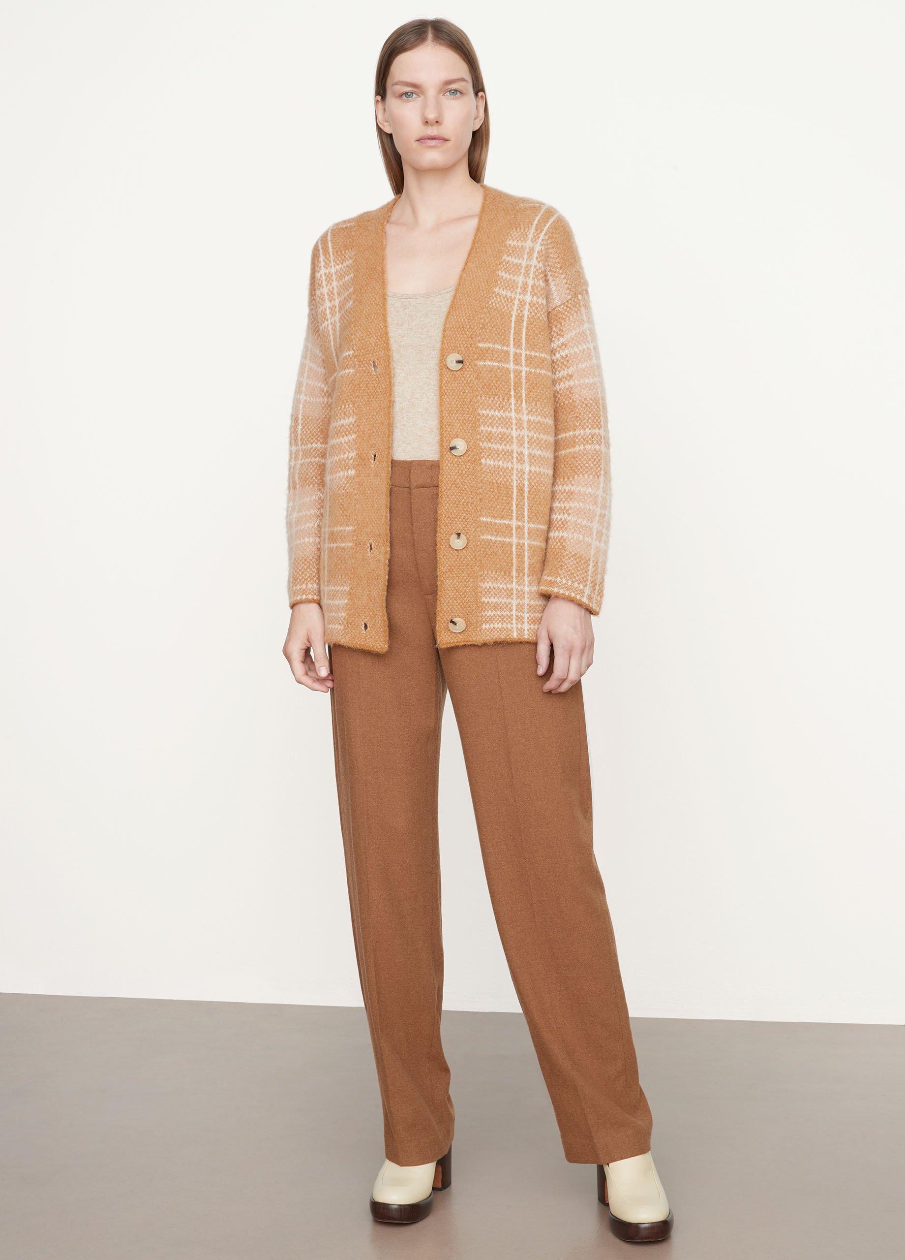 Brushed Plaid Cardigan in Women's Private Vault Sale Vince