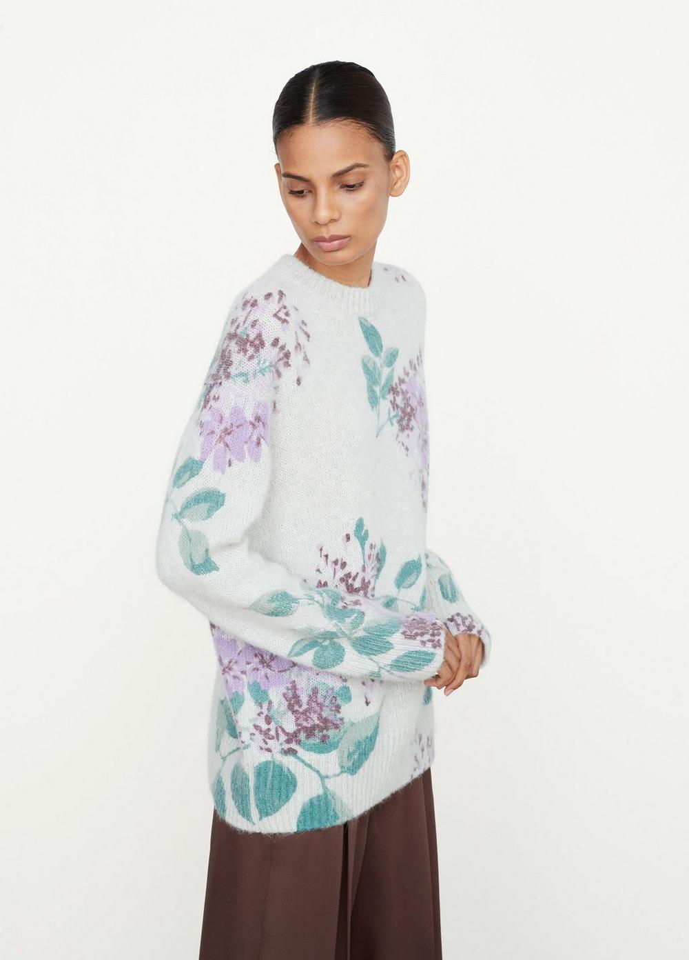 Lilac Floral Print Sweater