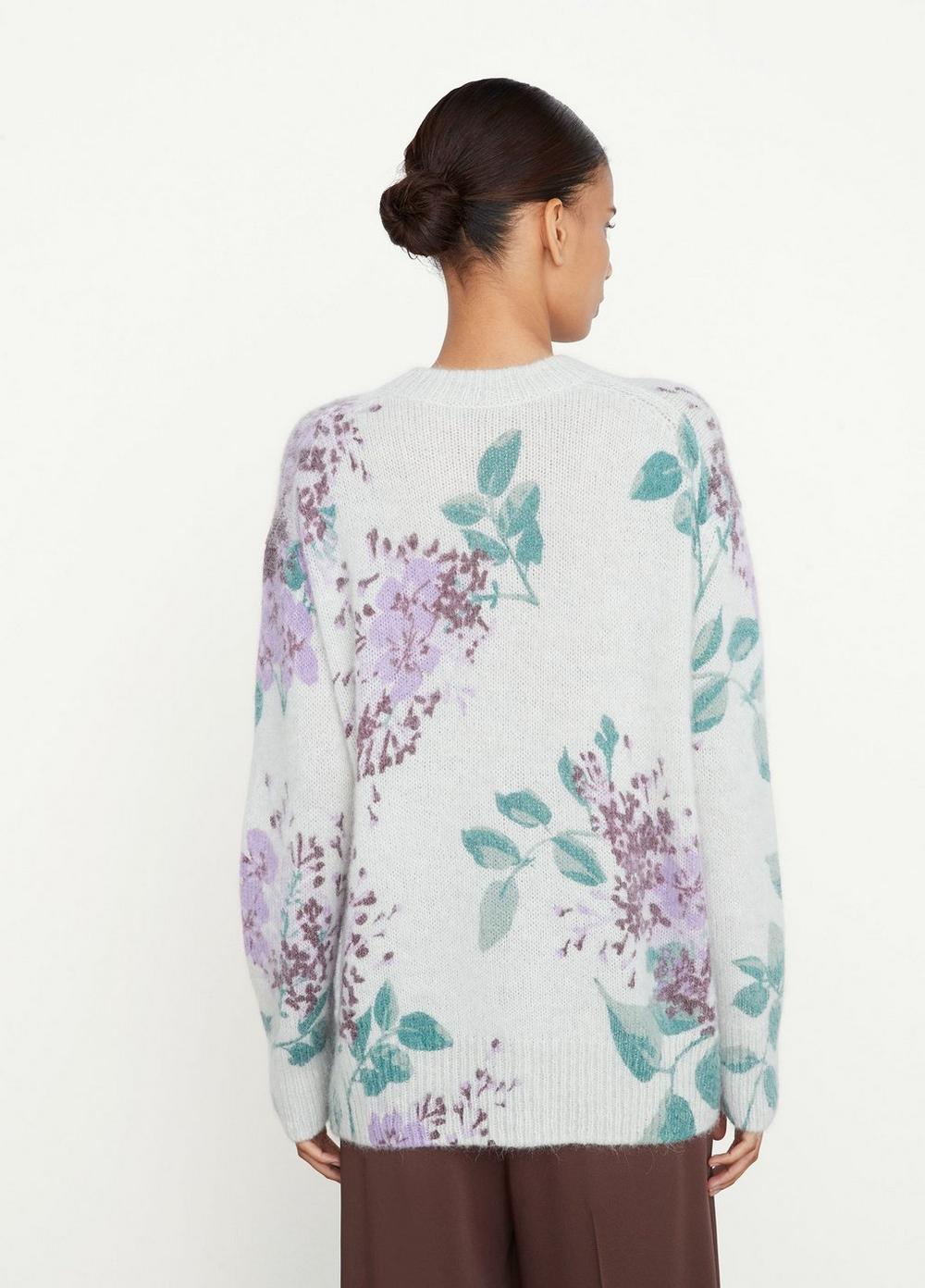 Lilac Floral Print Sweater