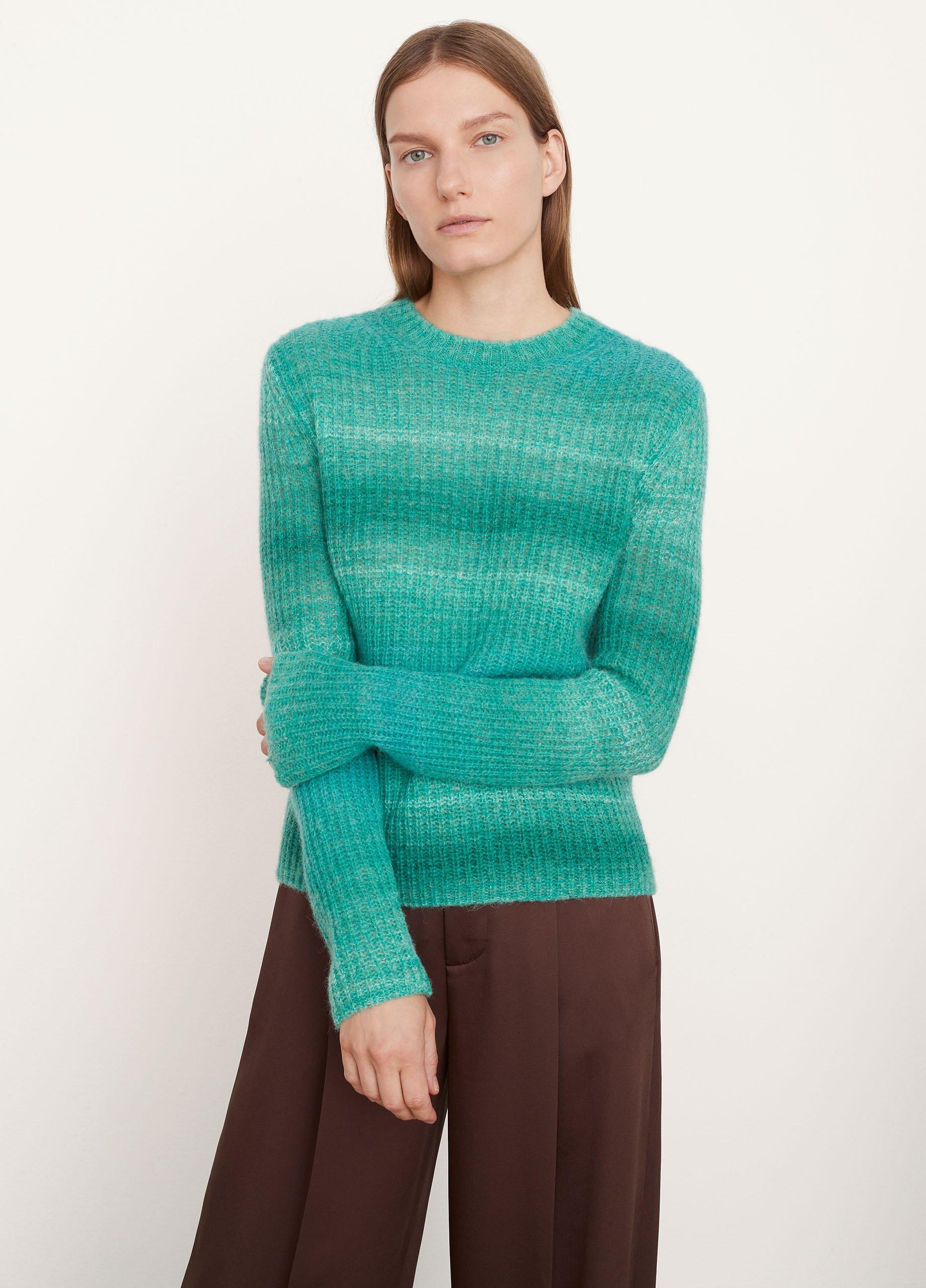 Space Dye Print Crew Neck Sweater image number 1