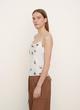Silk Ikat Floral Draped Camisole image number 2