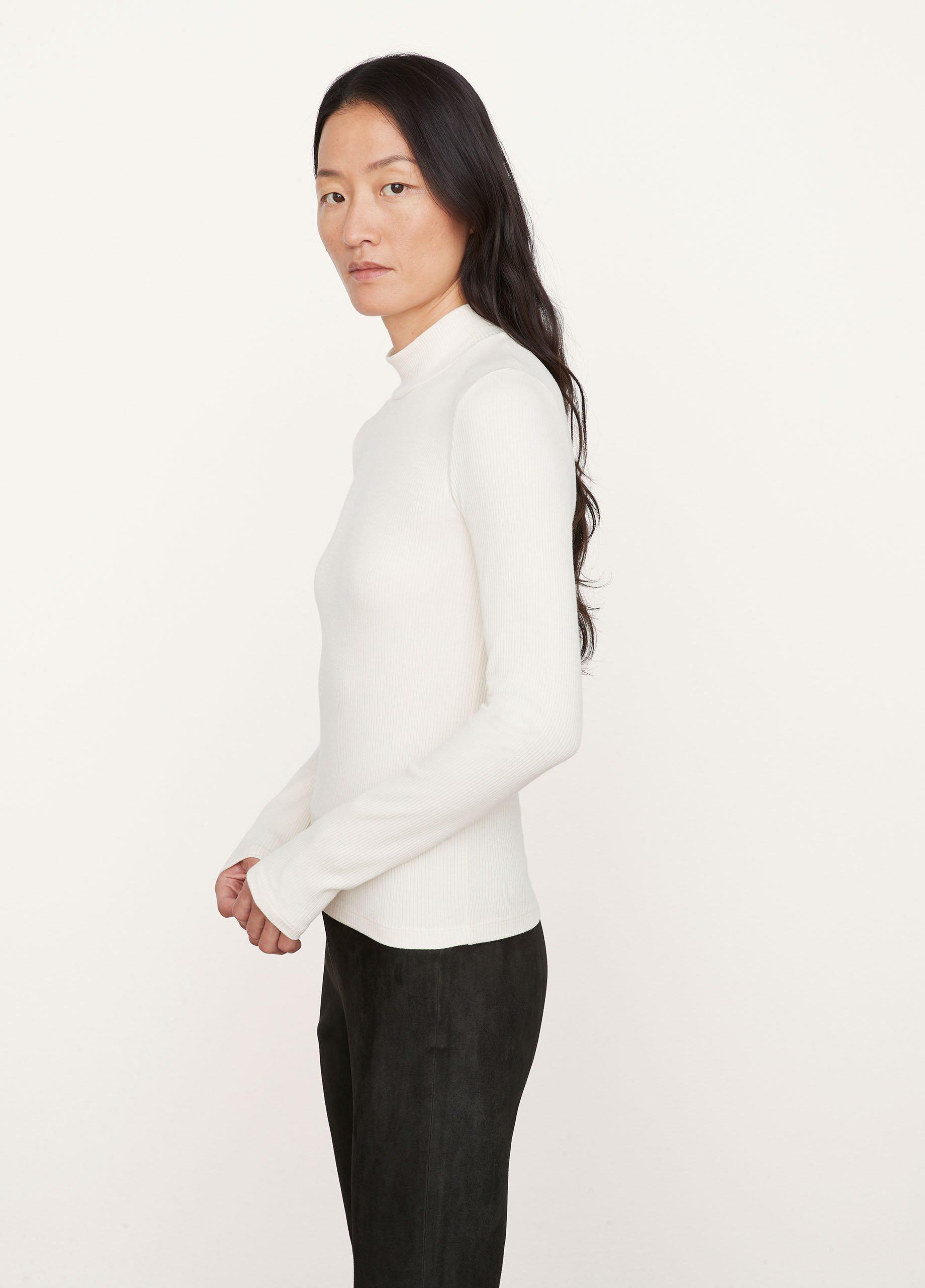 Ribbed Long Sleeve Mock Neck T-Shirt image number 2