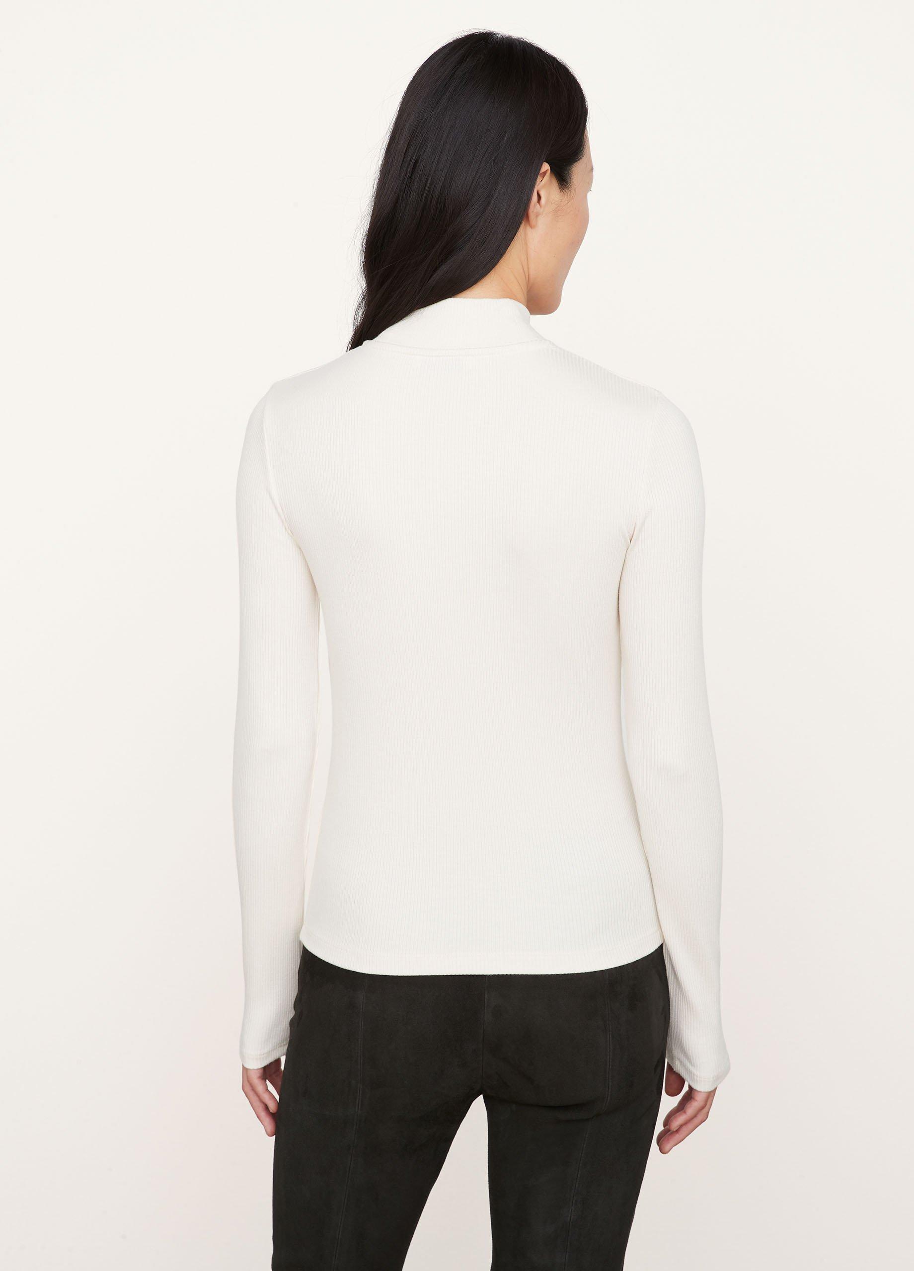 Ribbed Long Sleeve Mock Neck T-Shirt image number 3