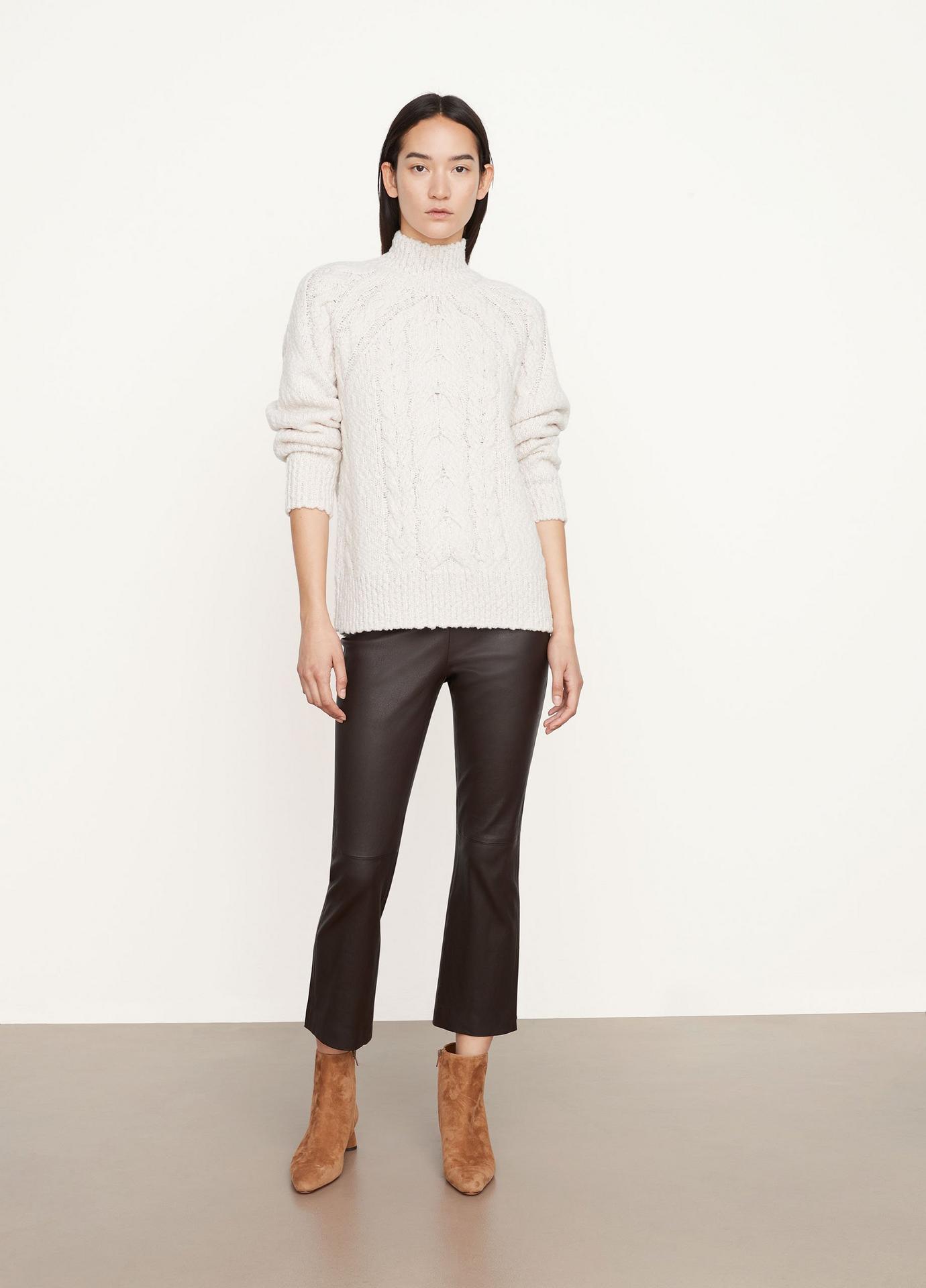 Vince Rising Cable Turtleneck Sweater