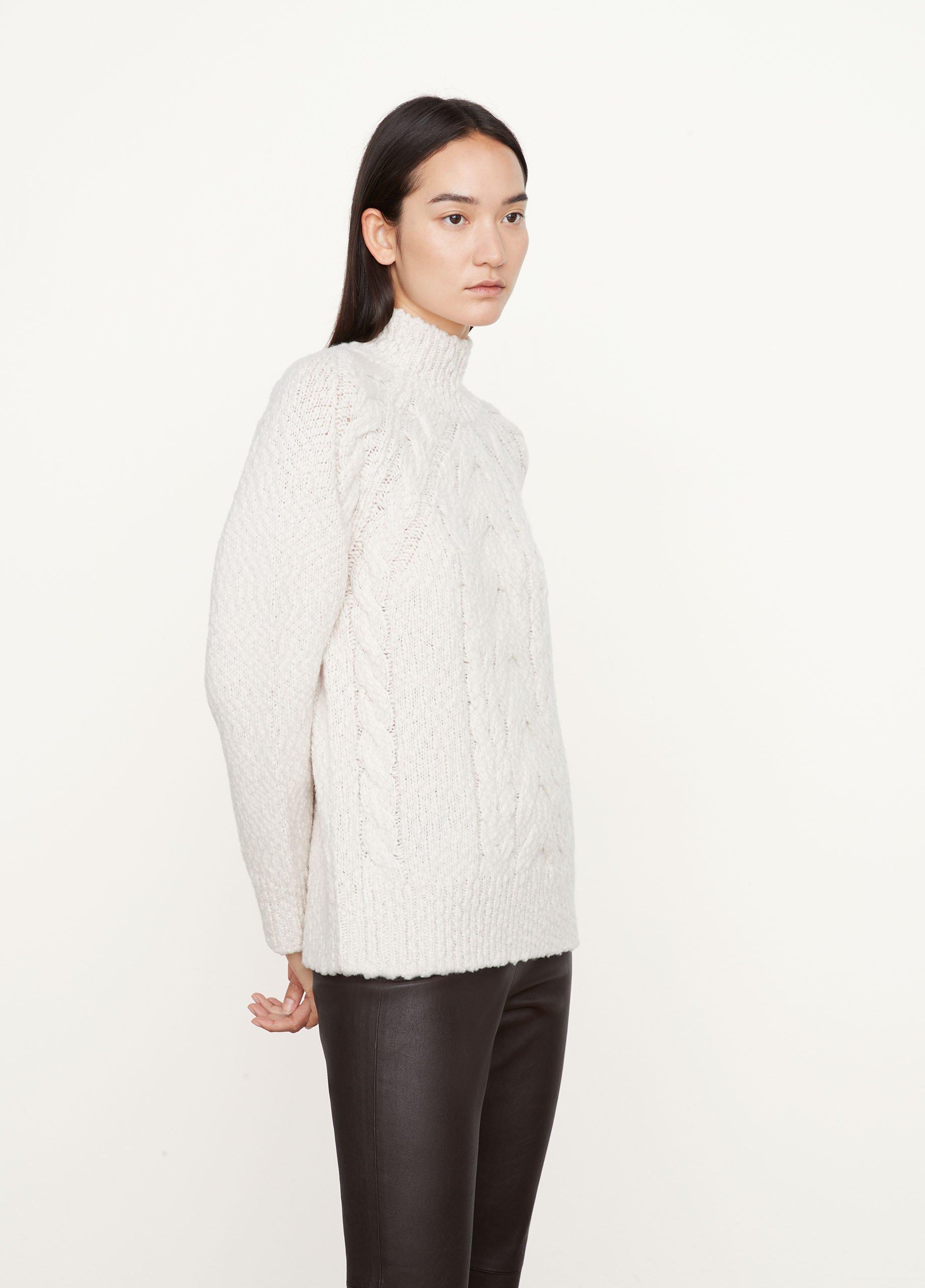 Vince cable 2025 knit turtleneck sweater