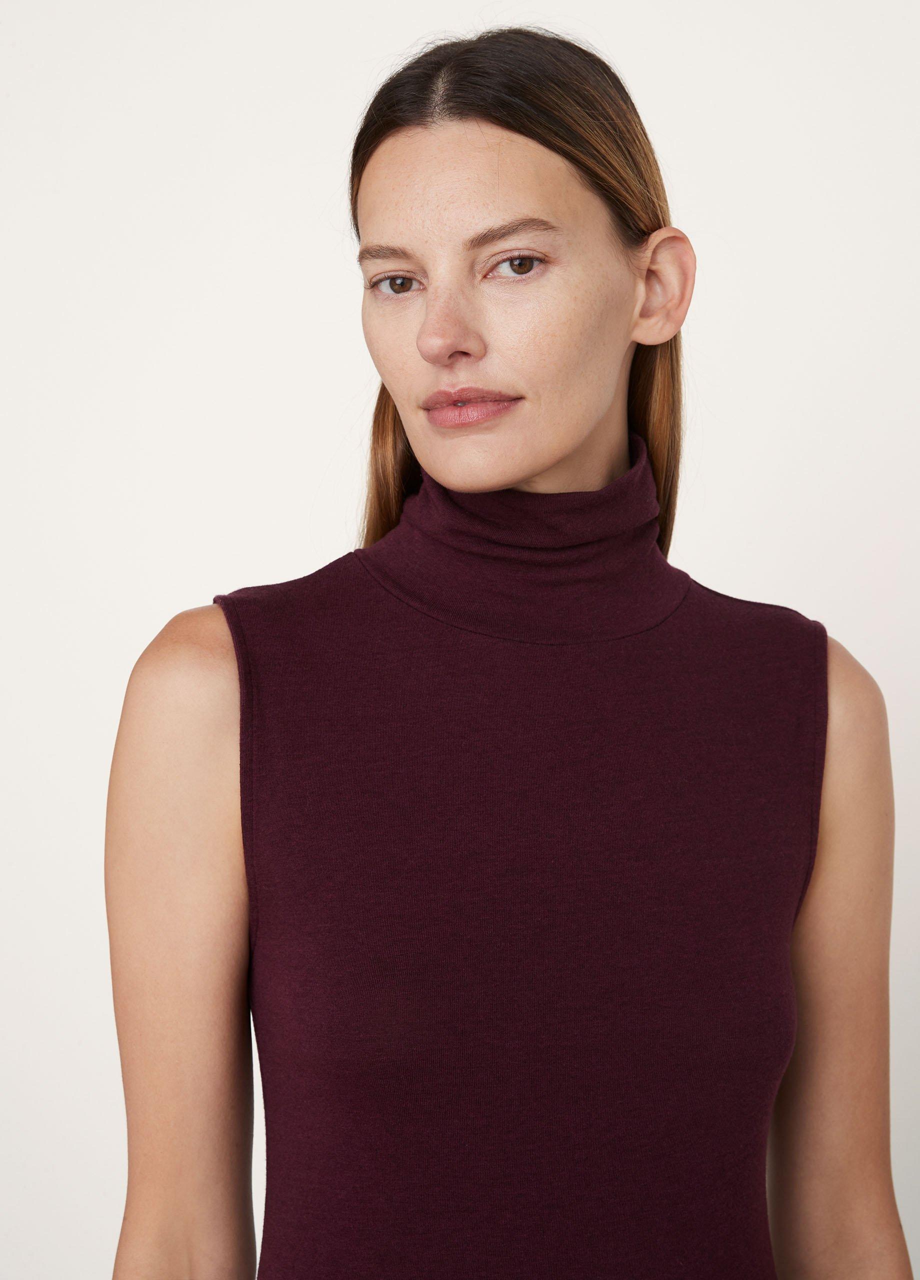 vince sleeveless turtleneck sweater