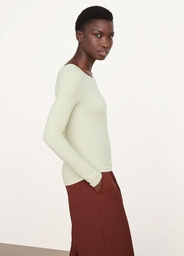 Shallow Scoop Neck Long Sleeve Shirt image number 2