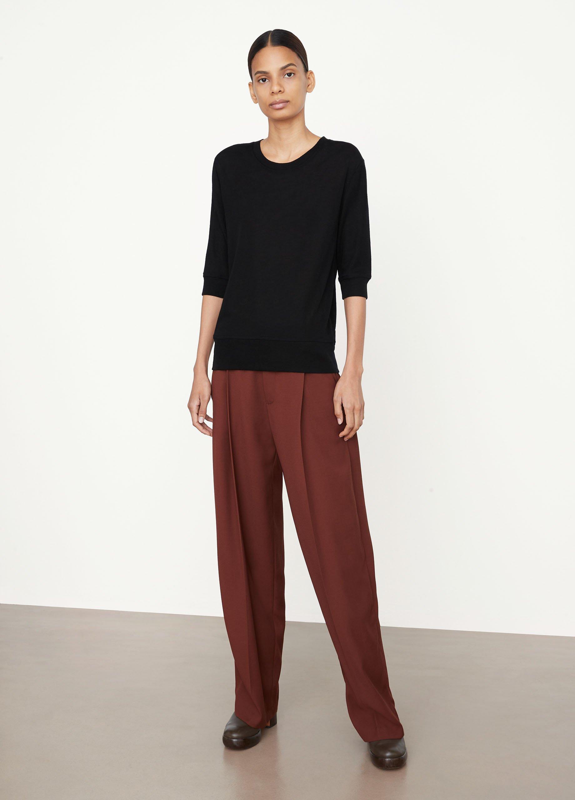 Merino Wool Elbow Sleeve Crew Neck T-Shirt image number 0