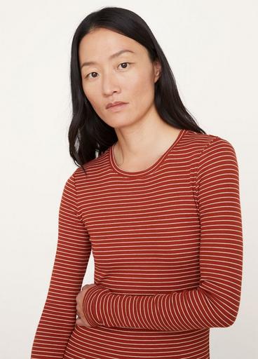 Striped Long Sleeve Crew Neck Tee image number 1