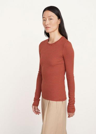 Striped Long Sleeve Crew Neck T-Shirt image number 2