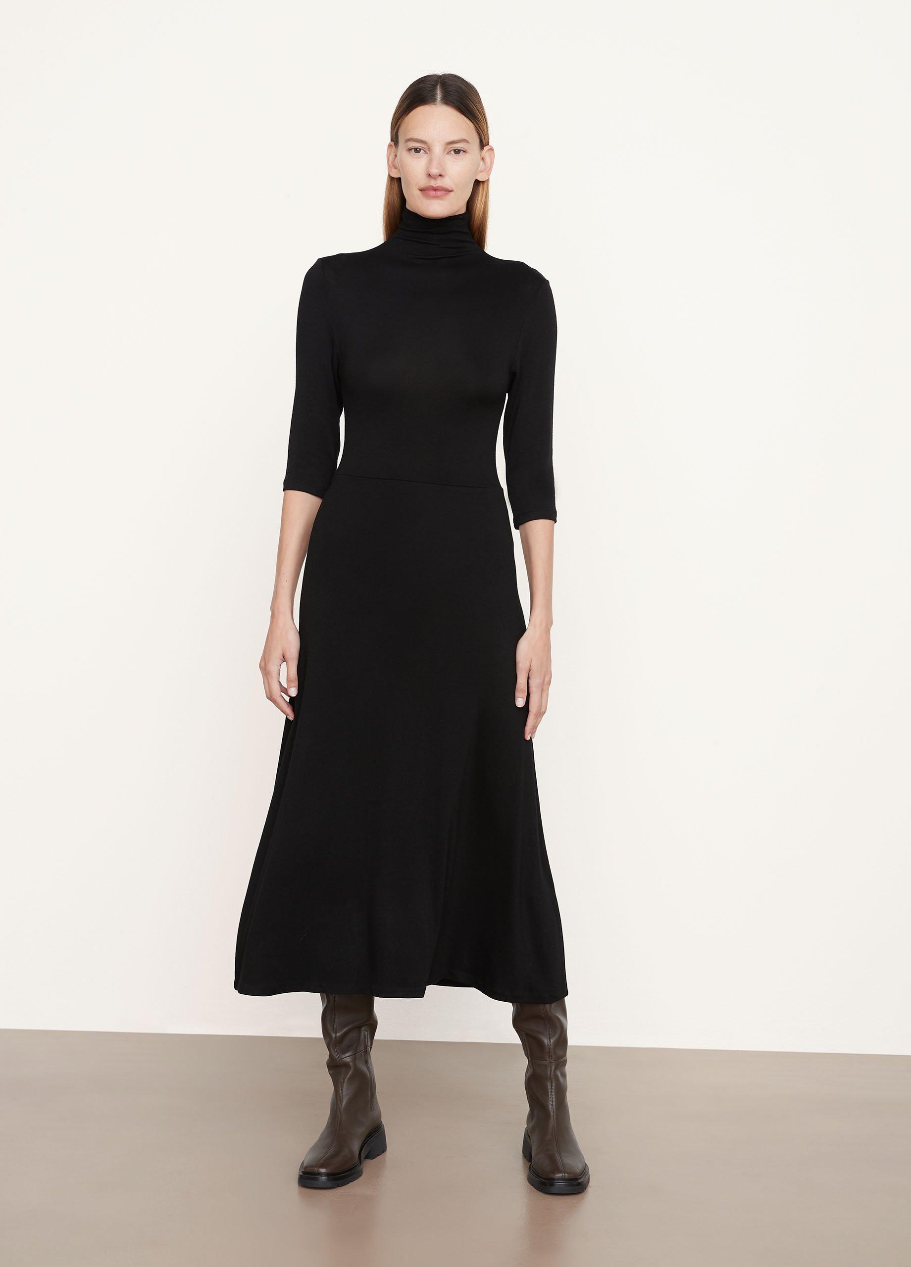 Elbow Sleeve Turtleneck Dress image number 0