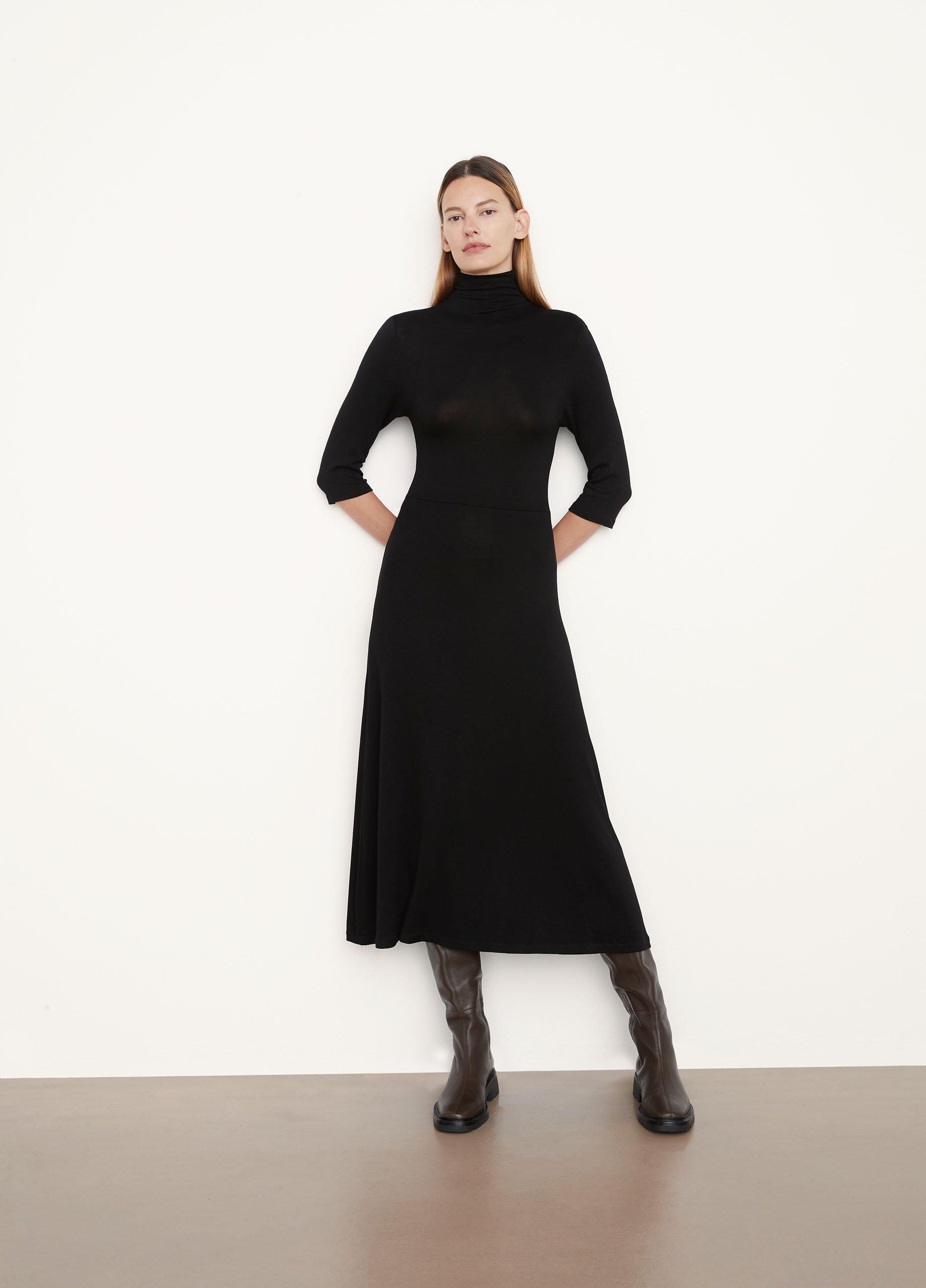 Elbow Sleeve Turtleneck Dress image number 1