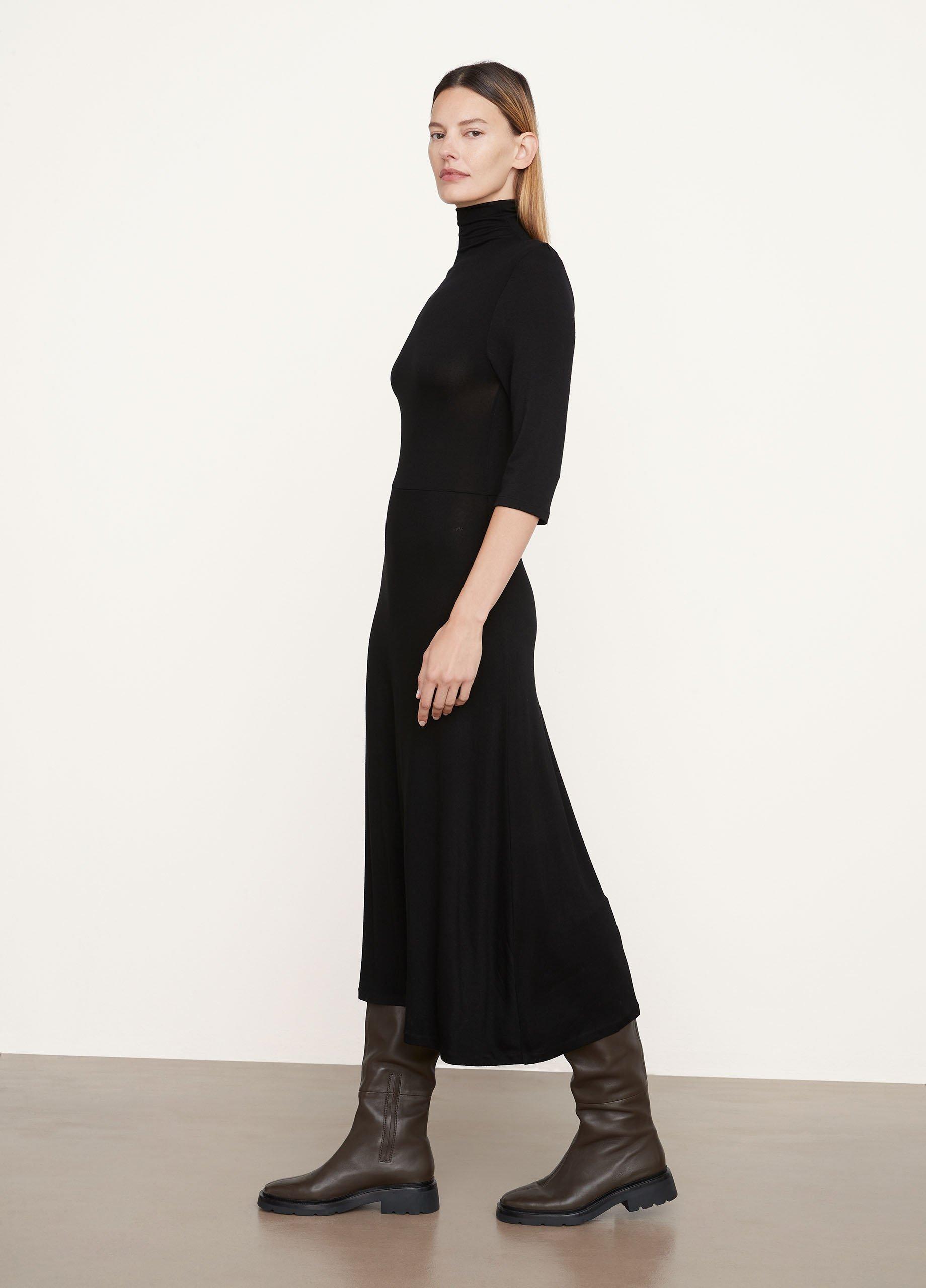 Elbow Sleeve Turtleneck Dress image number 2