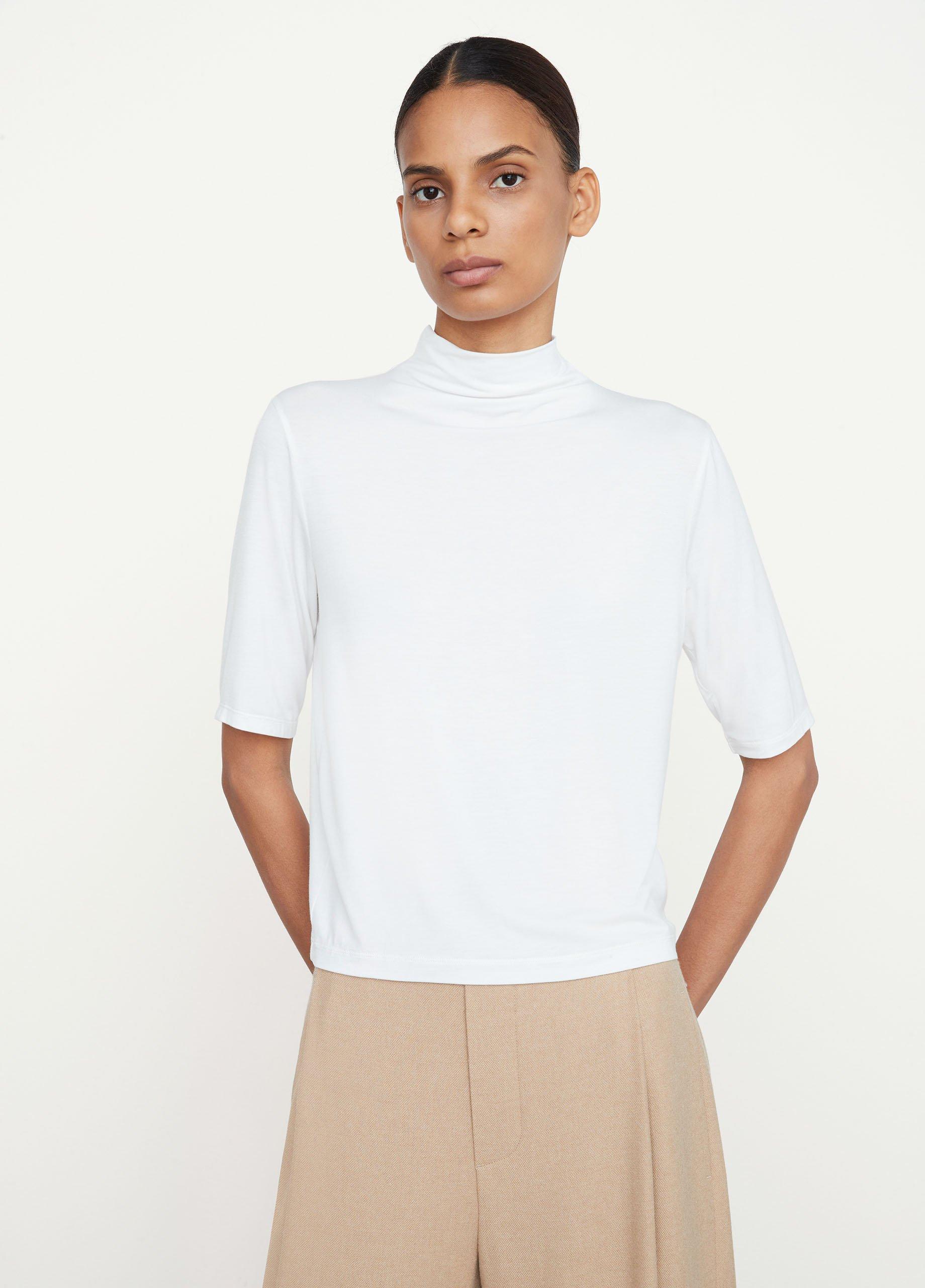 Easy Elbow Sleeve Funnel Neck Shirt image number 1